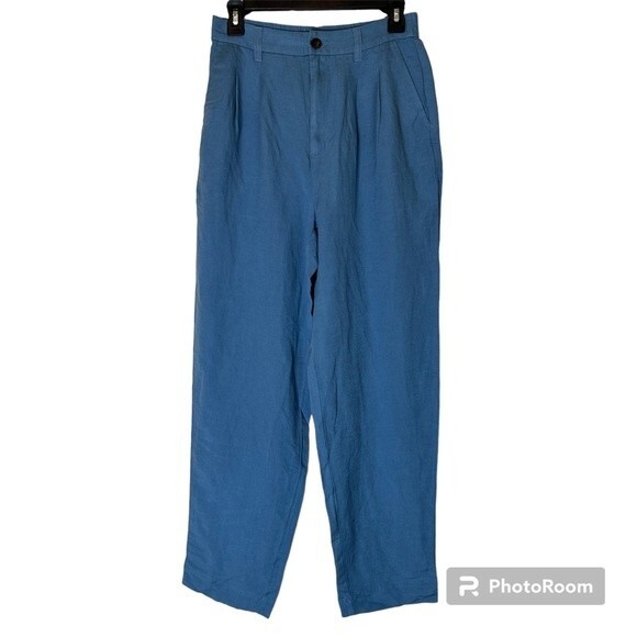 Madewell Blue Linen Pants Size 2T NWT